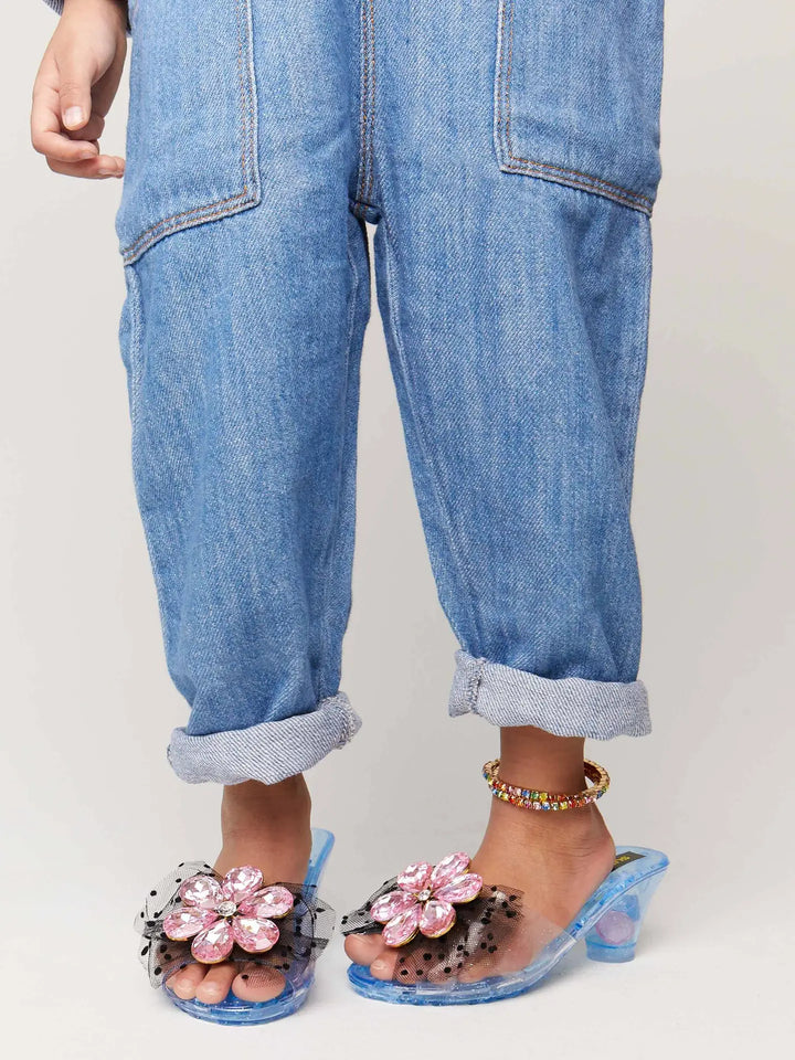 Pink Flower Gem Play Shoes (size 9.5-12)