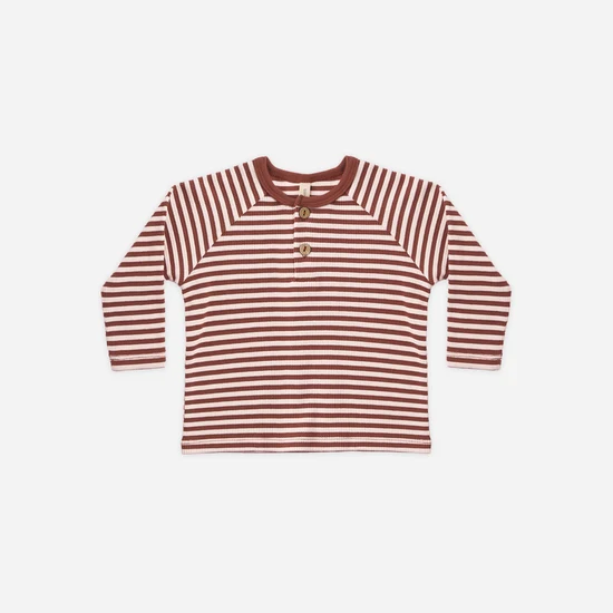 Henley Knit Top - Candy Stripe