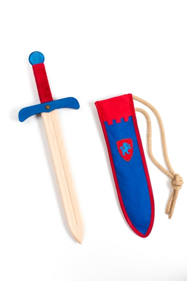 Wooden Sword w/ Pouch Blue