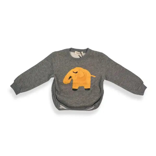 Grey Little Who Elephant Patch Sweatshirt