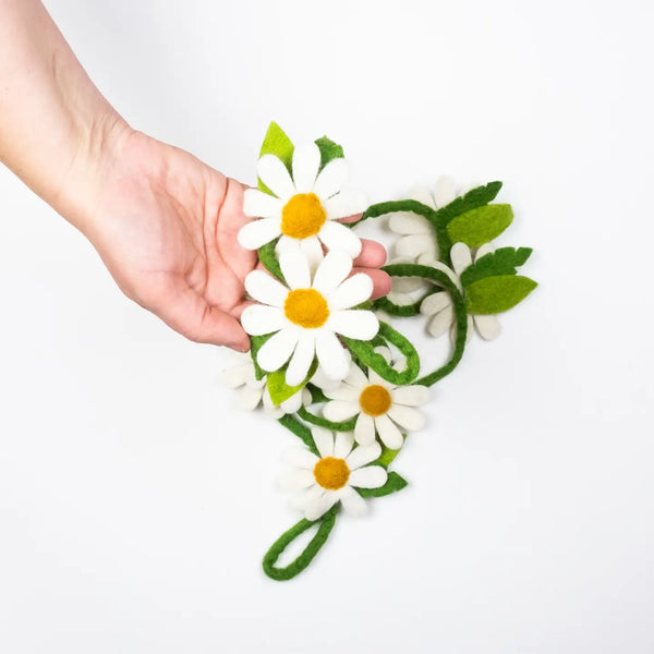 Felt Daisy Garland - 54 Inches Long