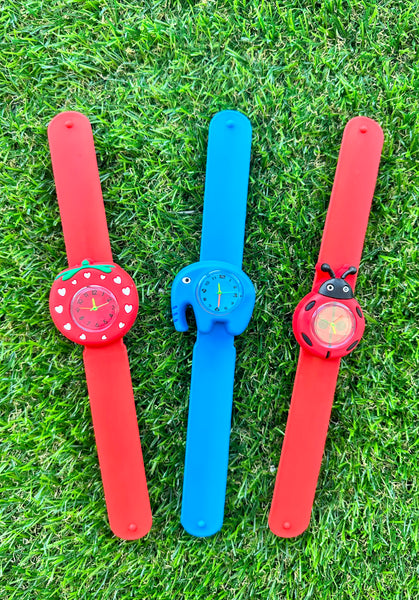 Strawberry Silicone Slap Bracelet Watch