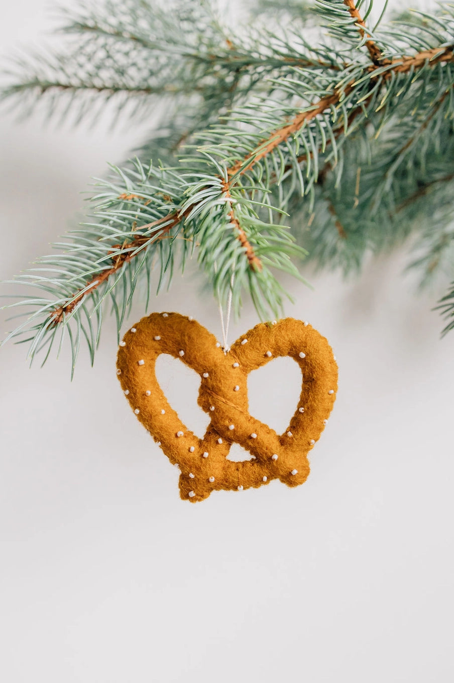 Pretzel Felt Ornament