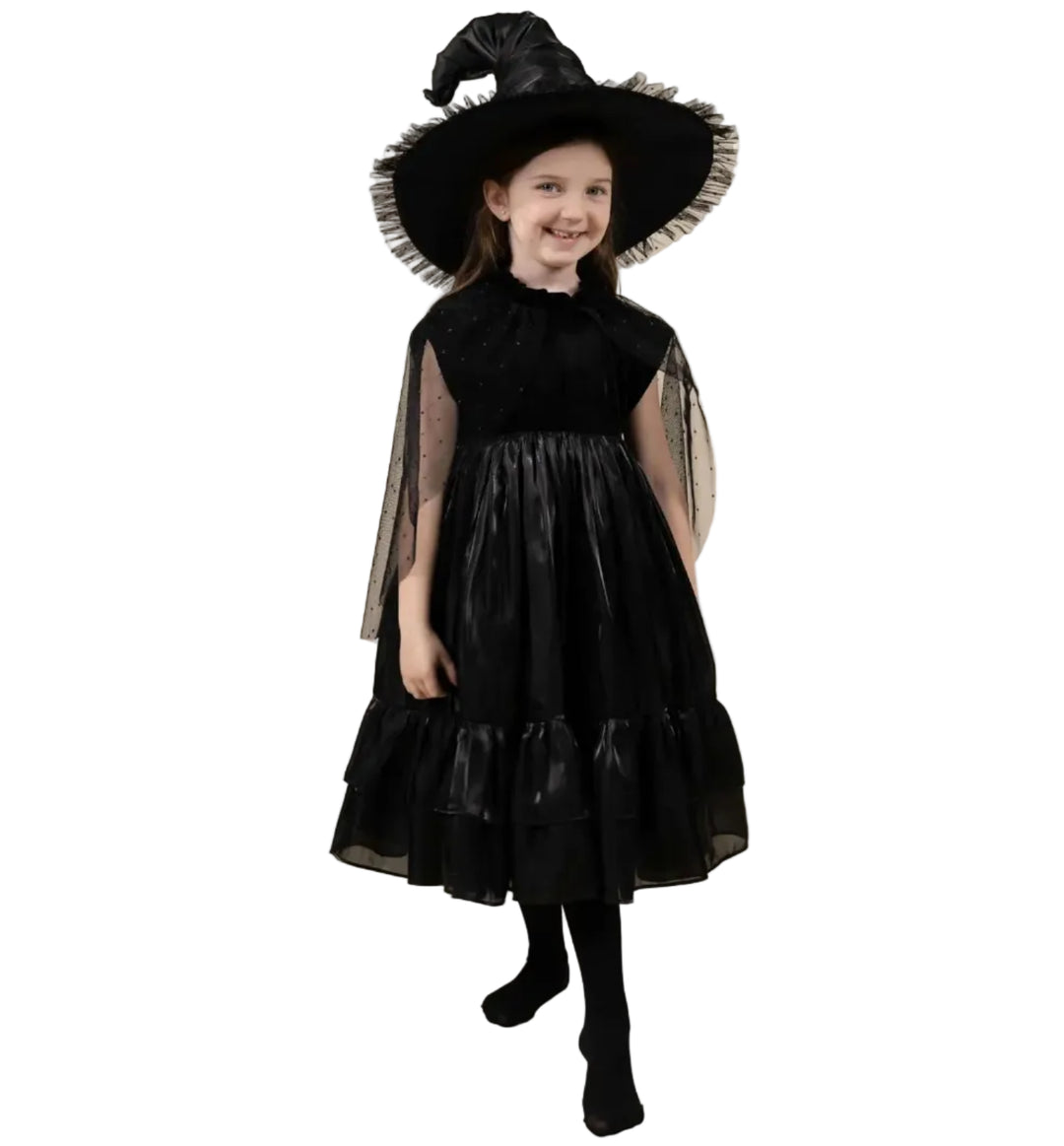 Witch Dress Play Costume with Hat - 5–6 Years