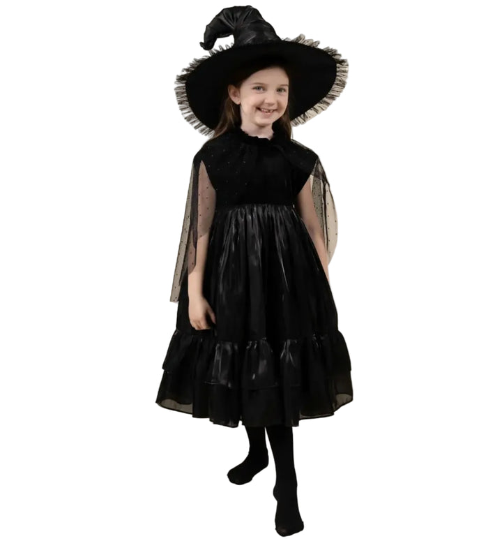 Witch Dress Play Costume with Hat - 5–6 Years