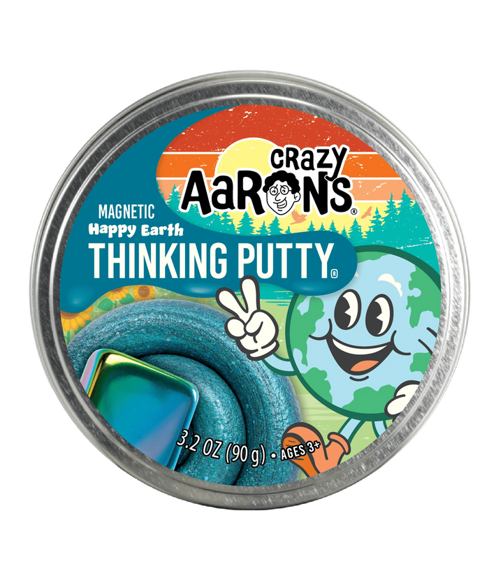 Happy Earth Magnetic Storms 4" Thinking Putty Tin