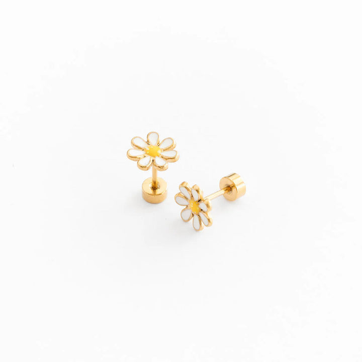 Hypoallergenic Gold Daisy Earrings