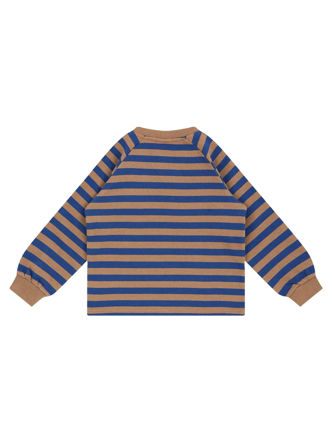 Take It Easy Patch Fleeced Striped Pullover