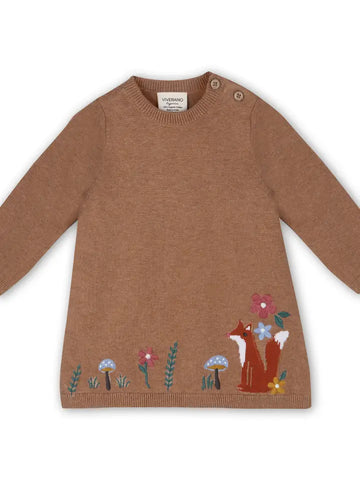 Woodland Squirrel Organic Sweater Dress