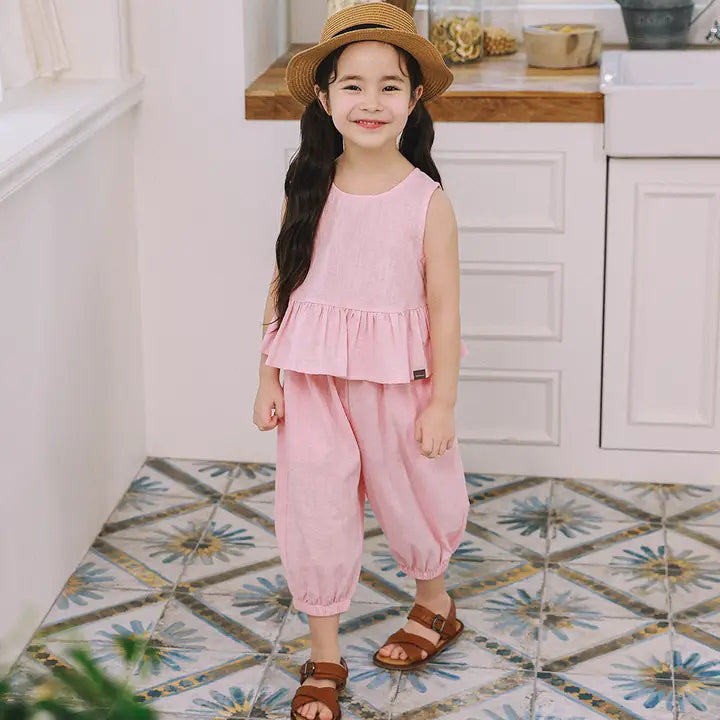 Sienna Ruffle Hem Tank + Pants Set