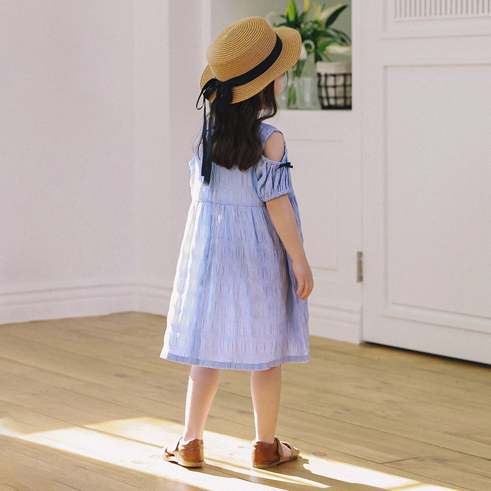 Lemi Cut-Out Shoulder Gingham Dress