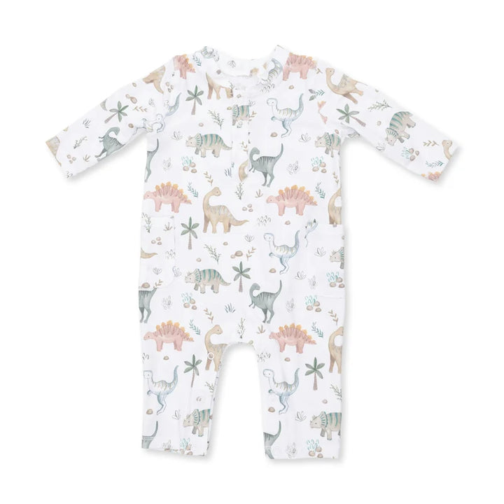 Uni Romper - Beige Sweet Baby Dinos