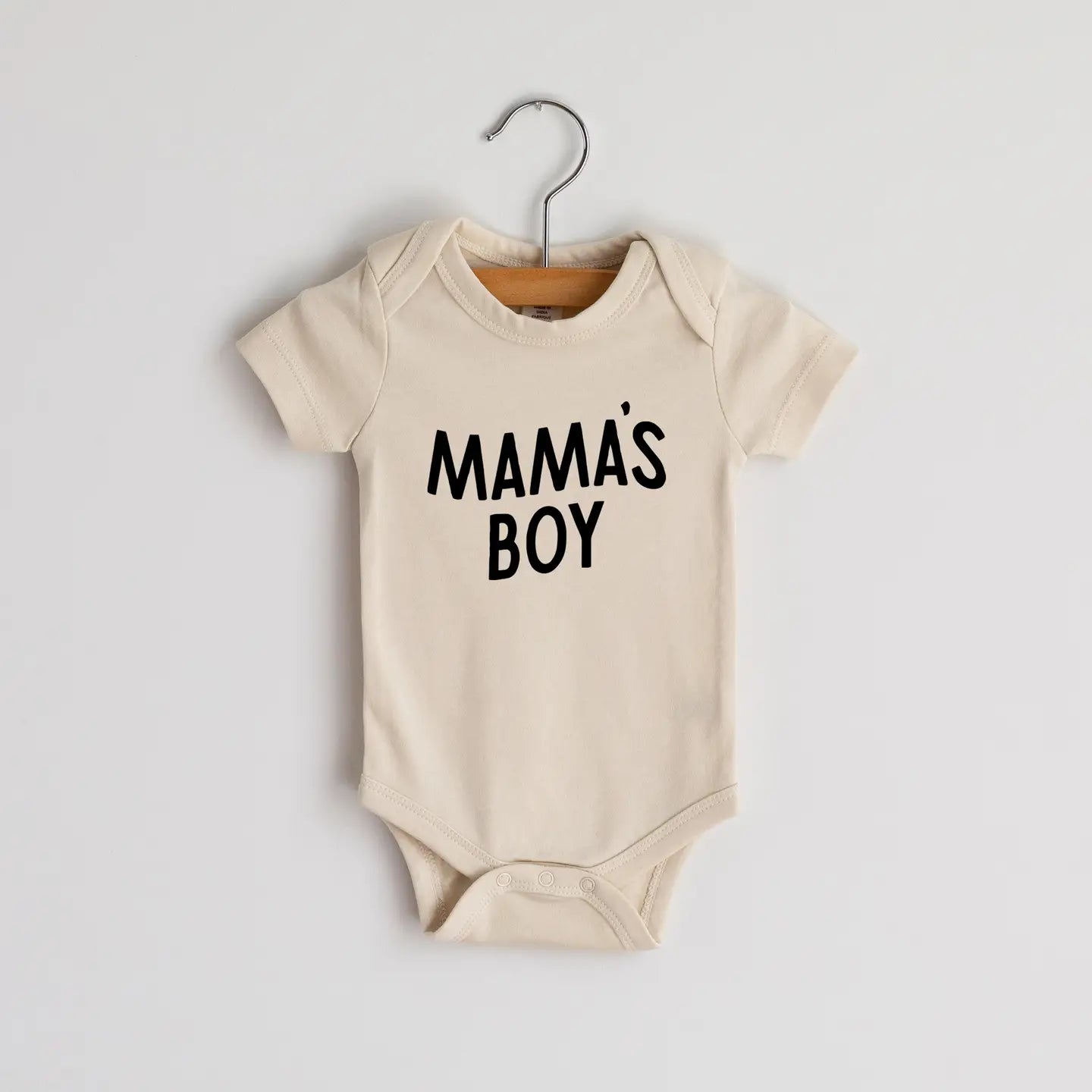 Mama's Boy Cream Onesie