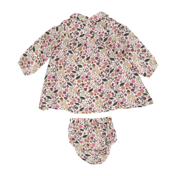 Acorn Floral Collar Dress + Diaper Cover