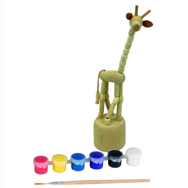 Paint Your Own Wooden Push-Up Giraffe