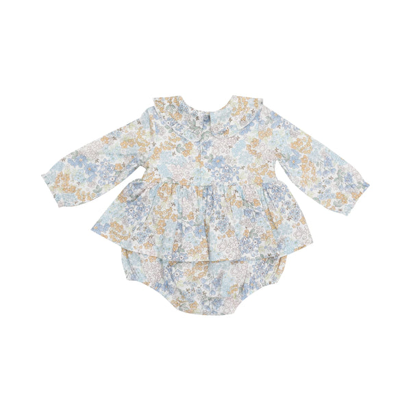 Edith's Floral Peter Pan Collar Skirted Bubble