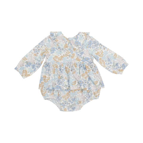 Edith's Floral Peter Pan Collar Skirted Bubble