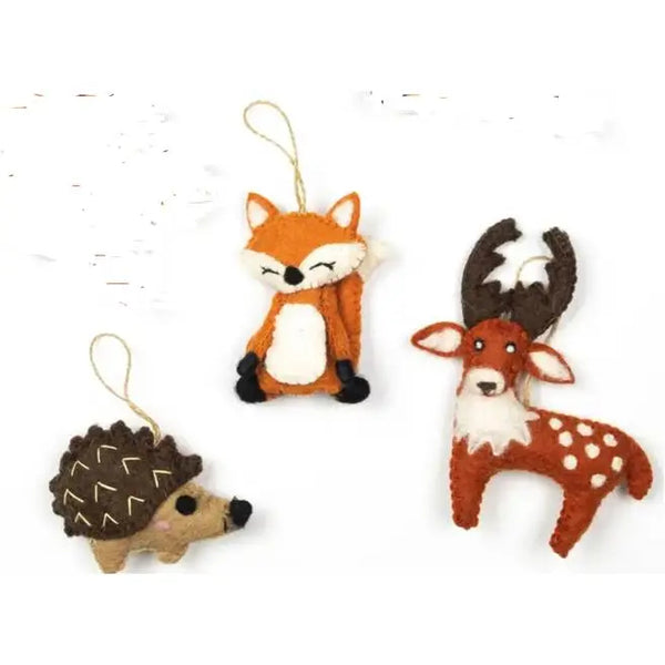 Woodland Critter Felt Ornament -