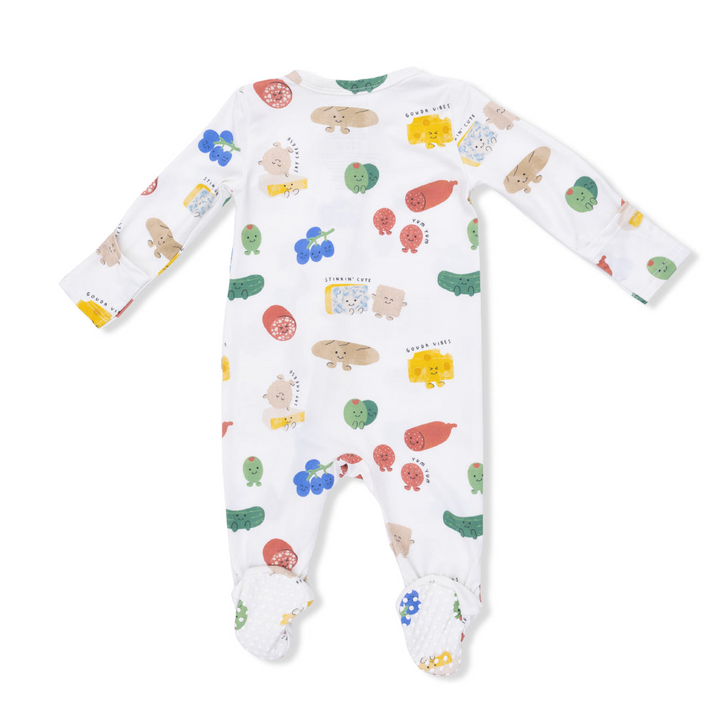 Ivory Charcuterie Cuties 2-Way Zipper Footie