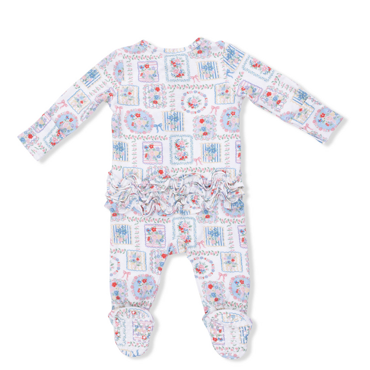 Pink Julep's Floral Patchwork 2-Way Zipper Footie