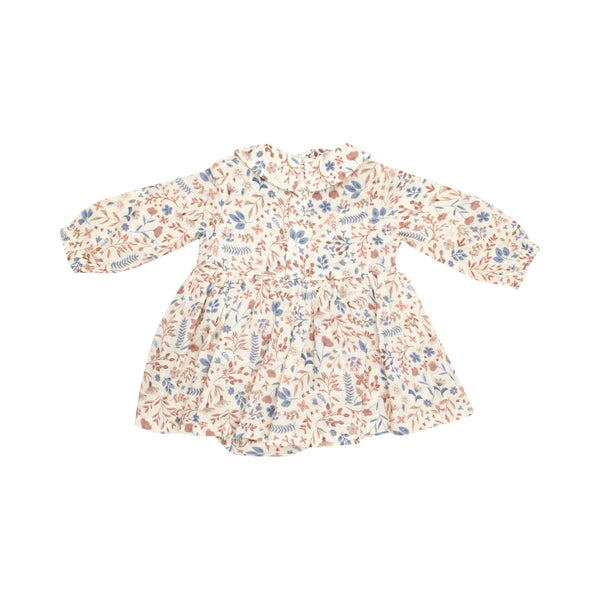 Western Floral Peter Pan Collar Skirted Bubble