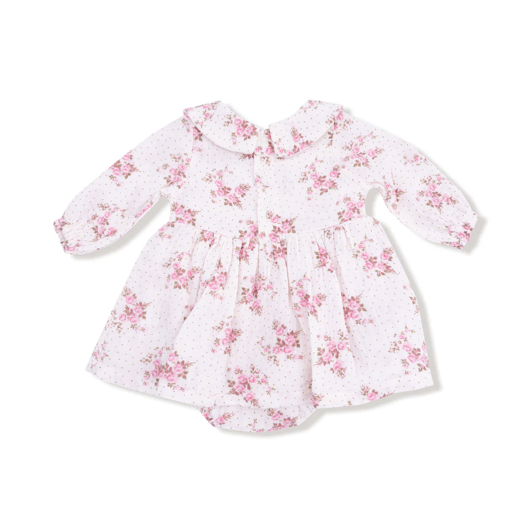 Off White Belle Rosette Dot Bubble Romper