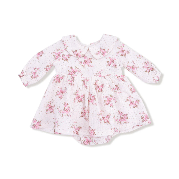 Off White Belle Rosette Dot Bubble Romper