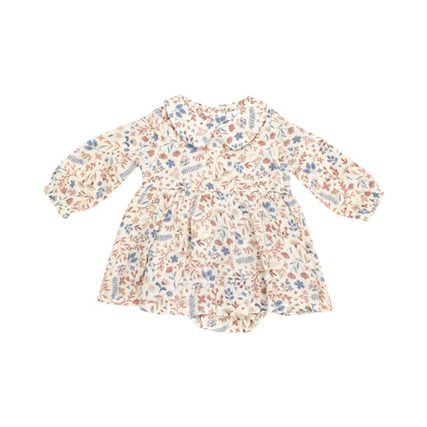 Western Floral Peter Pan Collar Skirted Bubble