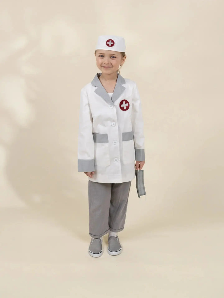 Doctor Play Costume with Hat and Mask