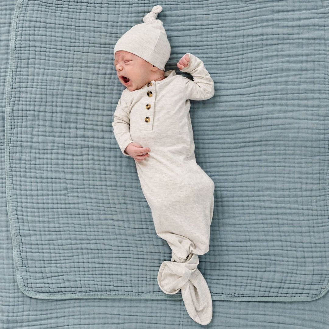 Asher Knotted Gown newborn-3 months