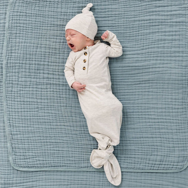 Asher Knotted Gown newborn-3 months