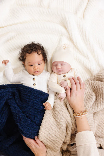 Large Chenille Blanket Navy