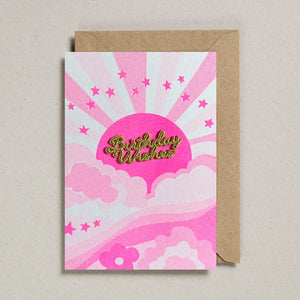 Pink Sunshine Birthday Card