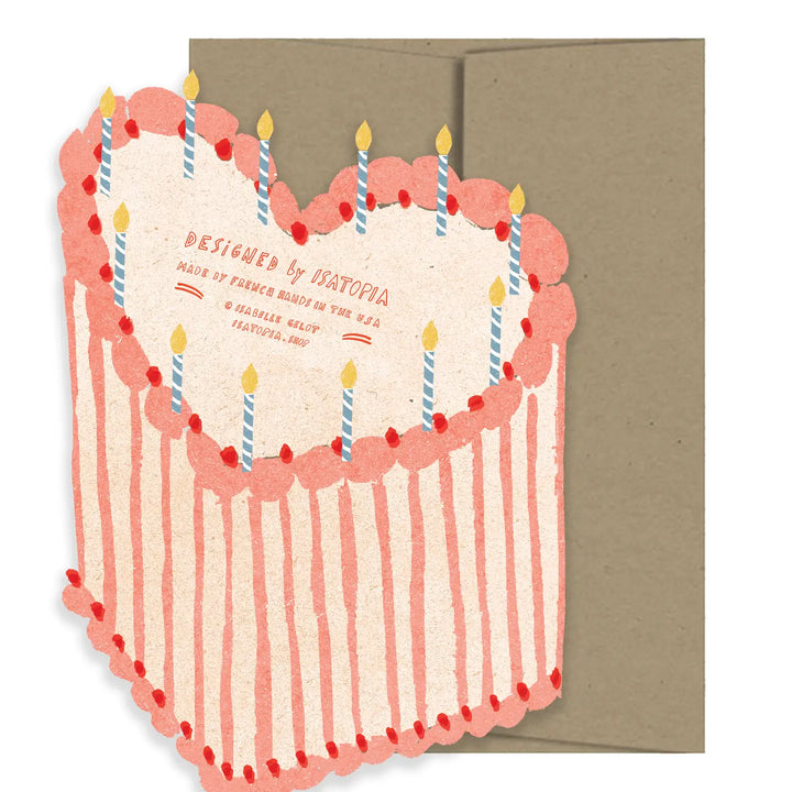 Heart Cake Birthday Card