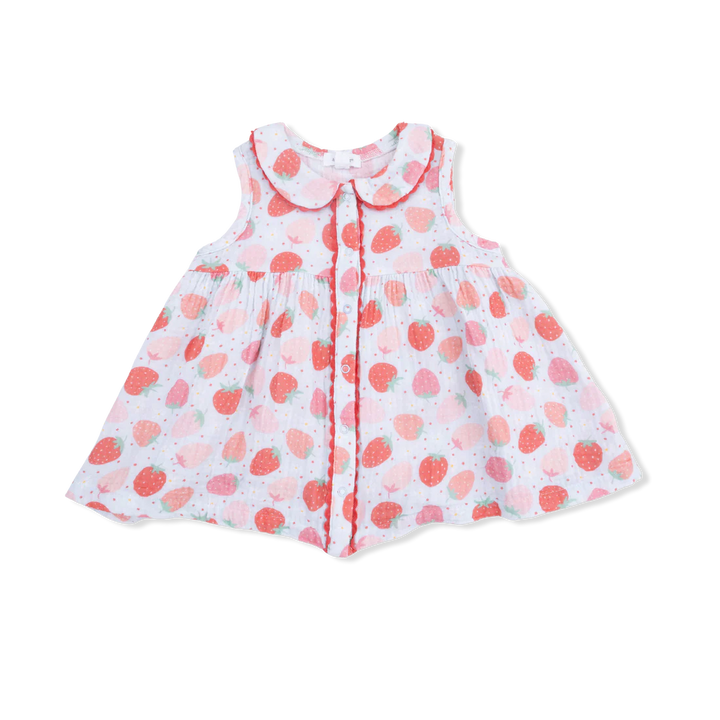 Strawberry Bliss Jill Sleeveless Dress + Bloomer
