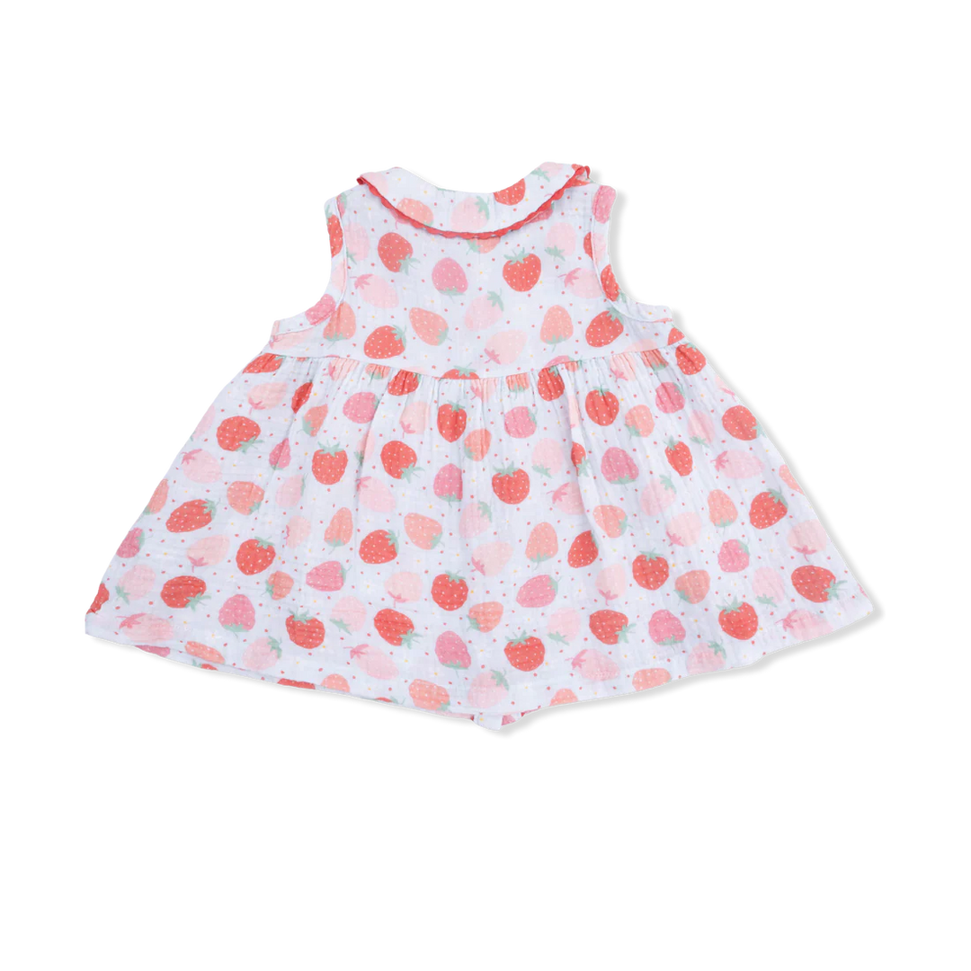 Strawberry Bliss Jill Sleeveless Dress + Bloomer