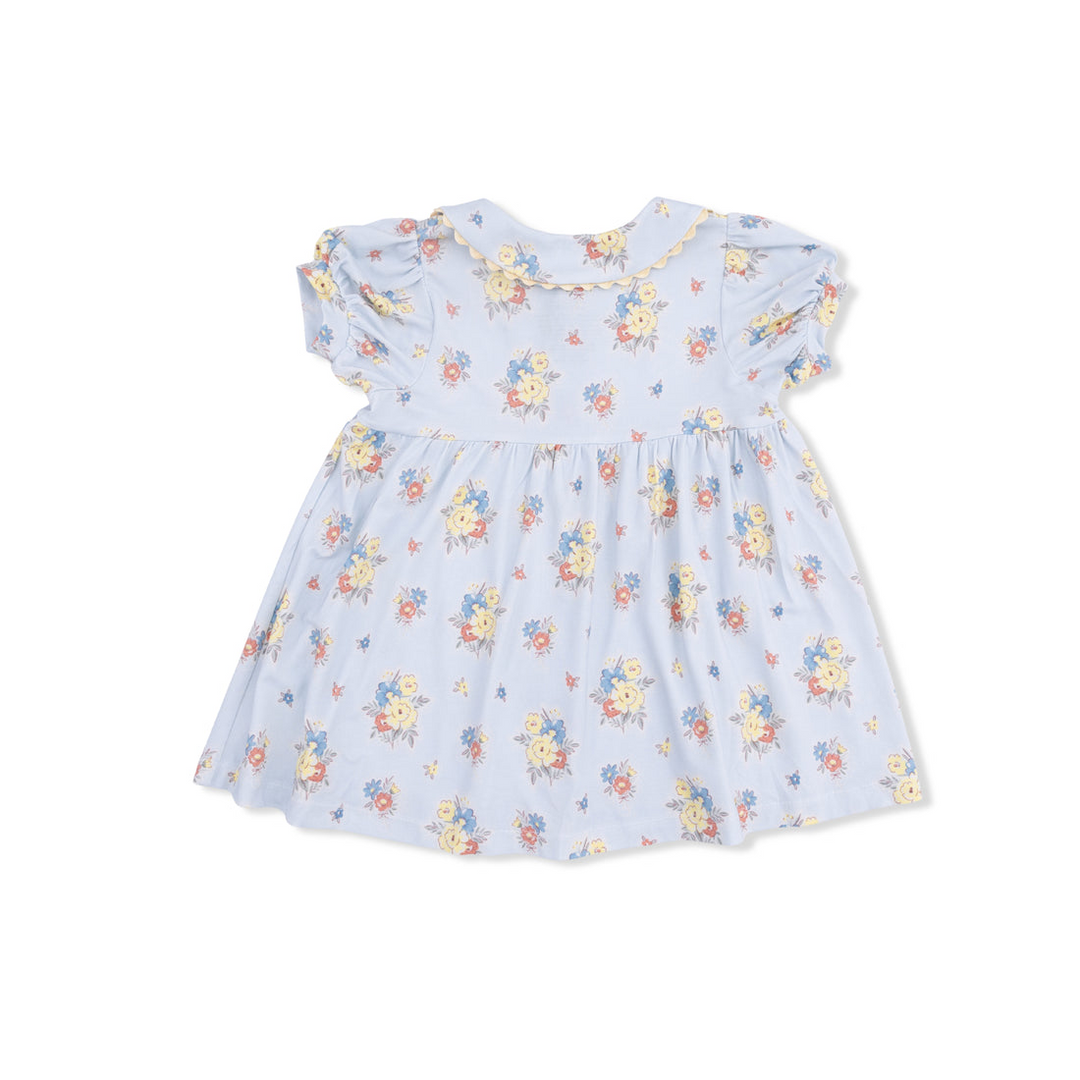 Blue Country Stitch Floral Betty Dress