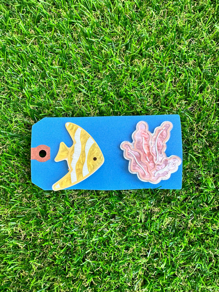 Coral Fish Hair Clip Set