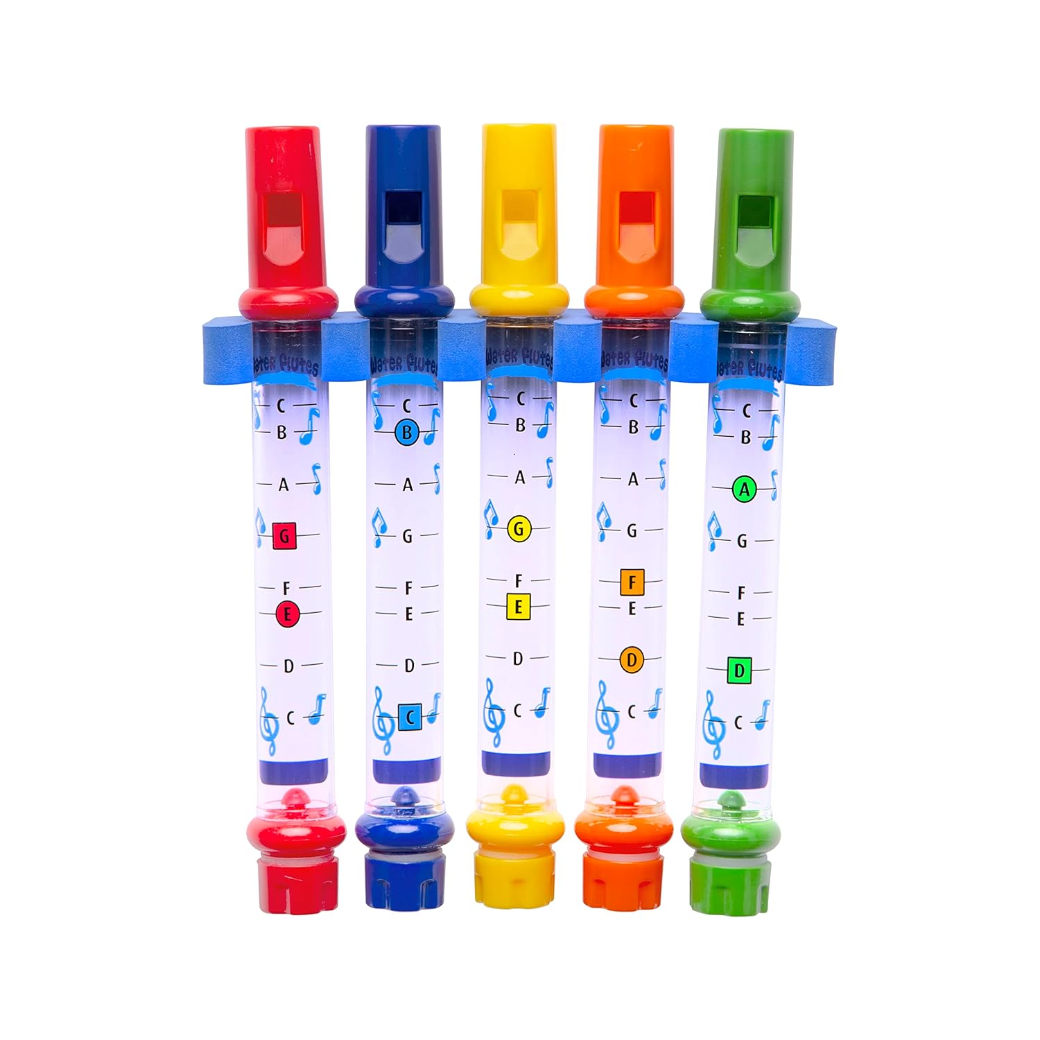 Musical Bath Toy Flutes, Set of 5