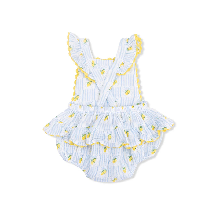Ivory Lovely Lemons Ric Rac Ruffle Sunsuit