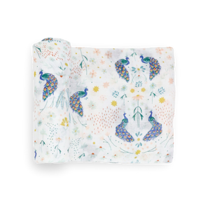 Deluxe Muslin Swaddle  - Peacock