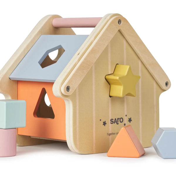 Wooden Shapes Sorting House