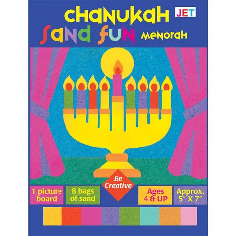 Chanukah Sand Fun - Menorah