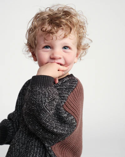 Black + Brown Chunky Sweater