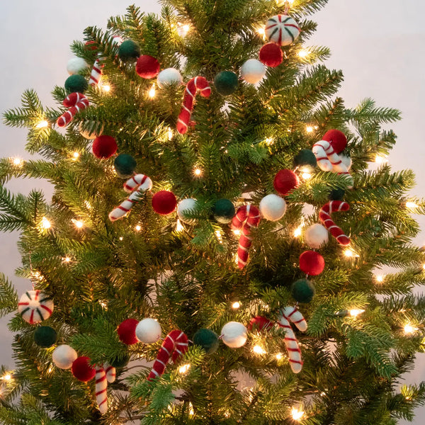 Candy Cane Felt Christmas Garland