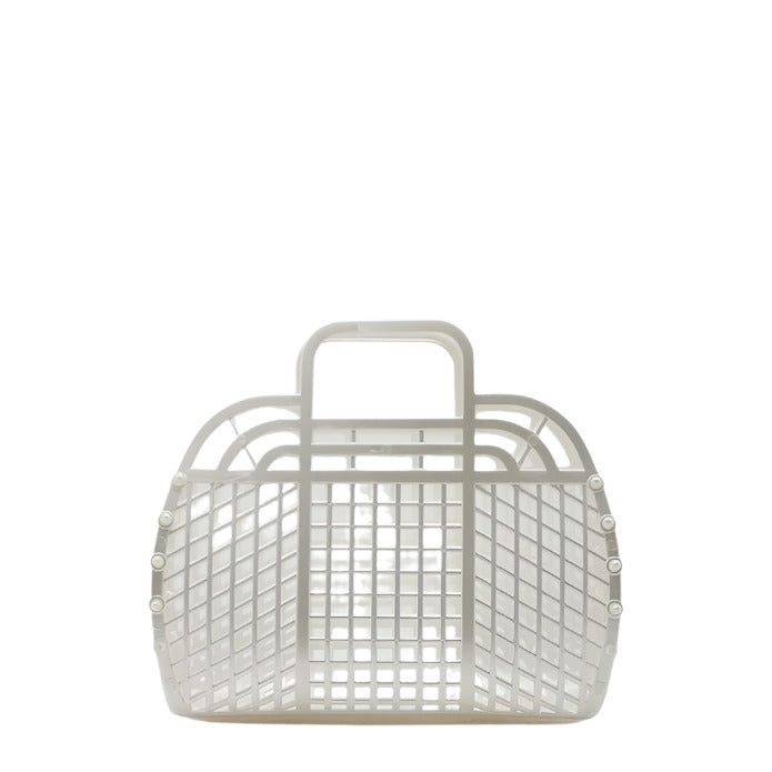 Pearl White Medium Retro Jelly Basket