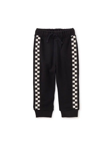 Jet Black Stripe-Out Baby Joggers