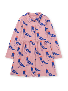 Fashion Pigeon Collared L/S Dress