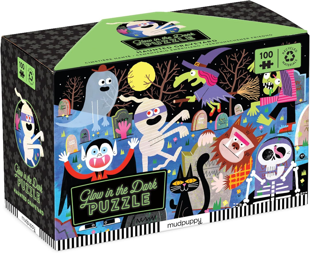 Haunted Graveyard 100 Piece Glow in the Dark Puzzle