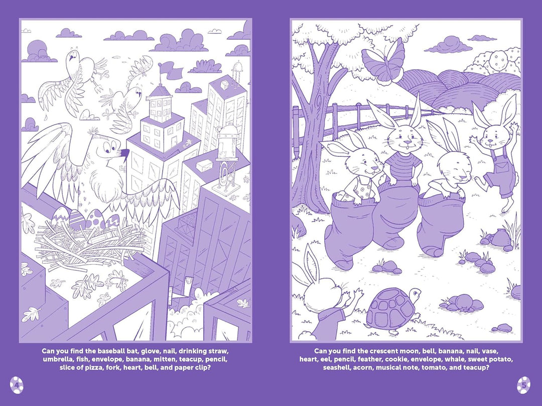 Glitter Easter Hiddn Pictures Puzzles